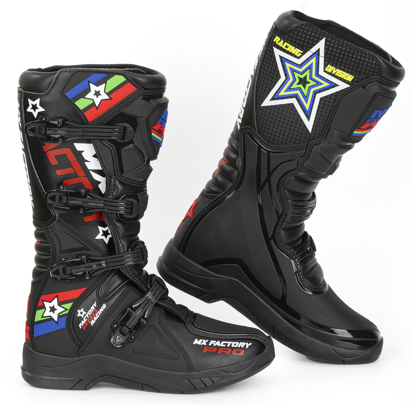 MX FACTORY PRO BLACK MOTO-X BOOTS