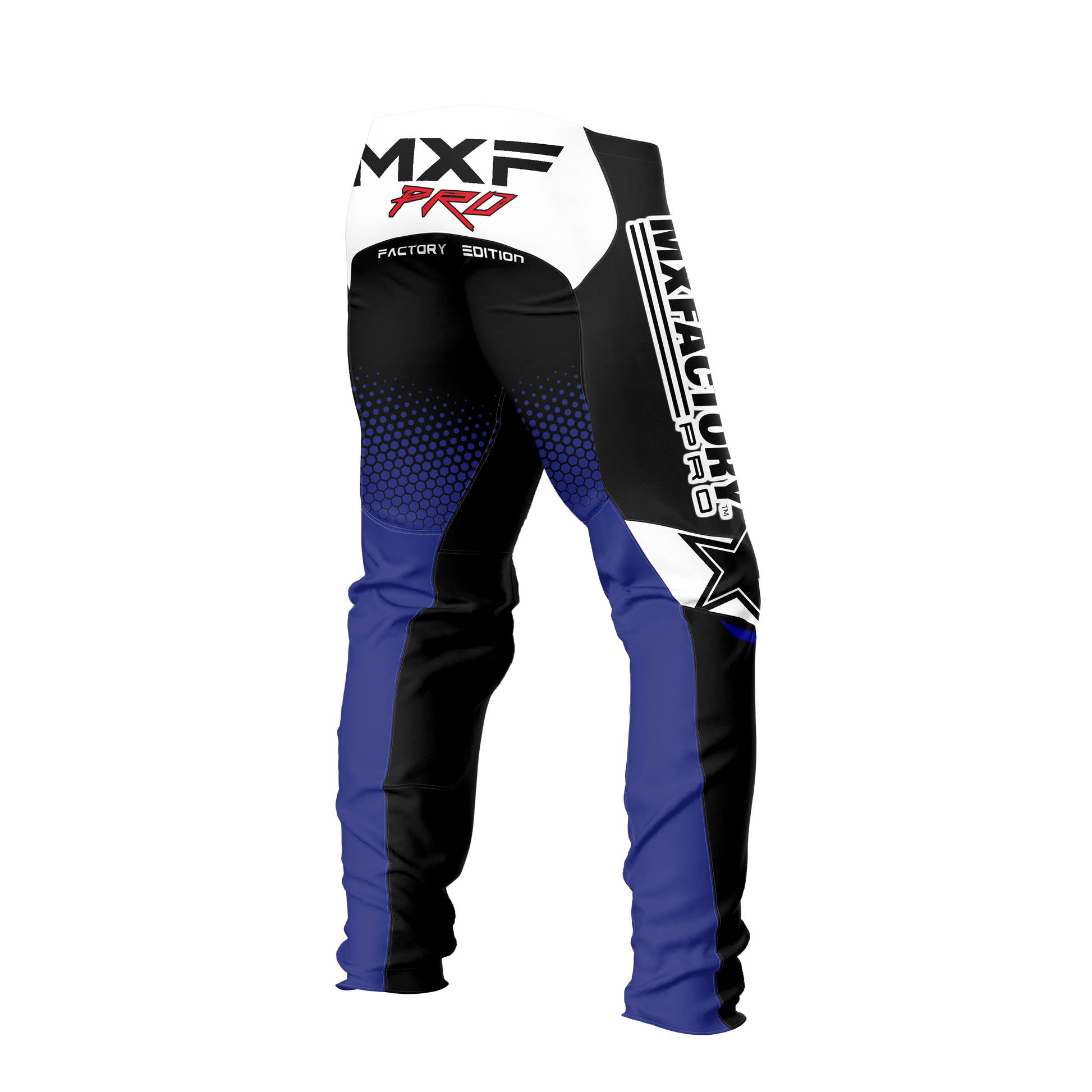 Motocross pants with MXF Pro branding on a white background