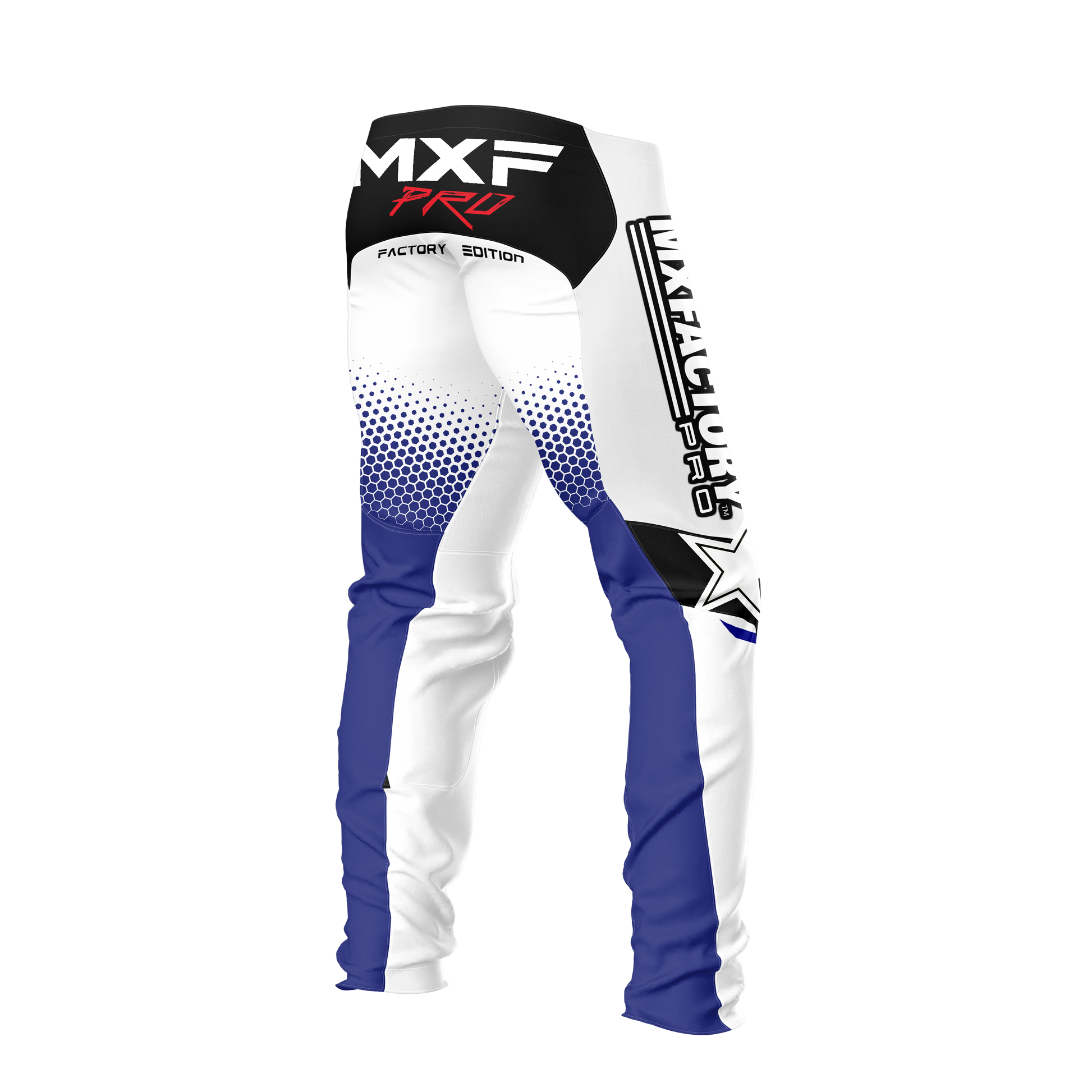 Motocross pants with MXF Pro branding on a white background