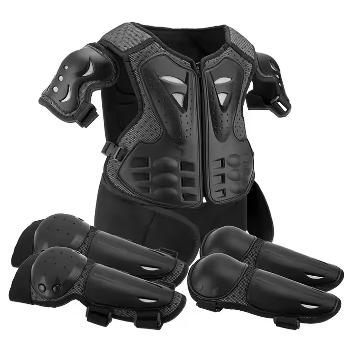 Kids Motocross & E-Bike Body Armour – Black | MX Factory Pro
