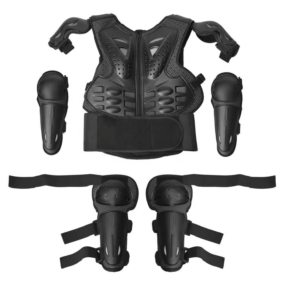 Kids Motocross & E-Bike Body Armour – Black | MX Factory Pro