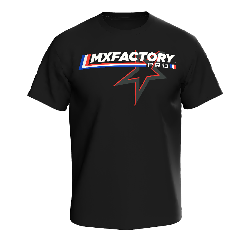 MX Factory Pro t-shirt 180gsm black 100% cotton