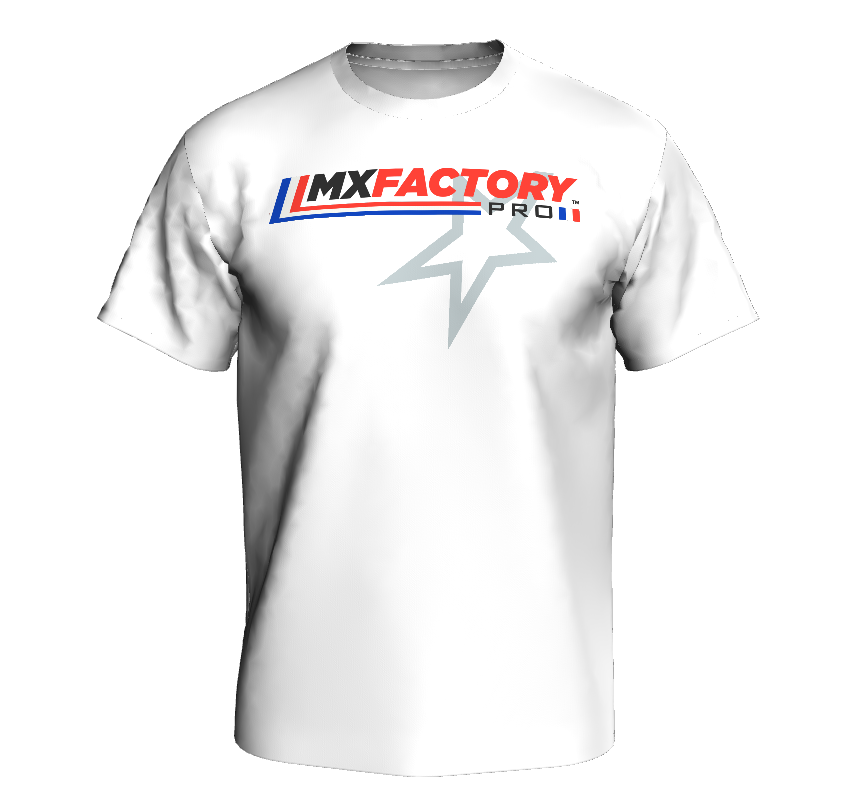 MX Factory Pro t-shirt 100% cotton white